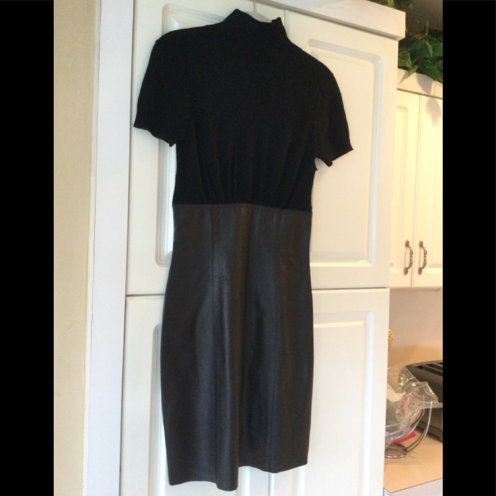 Susana Monaco Leather & Knit Dress